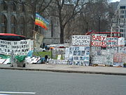 Brian Haw's peace camp in London, Parliament Square