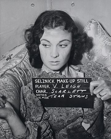"Tear-Stains" makeup test, with Vivian Leigh, for the movie Gone with the Wind