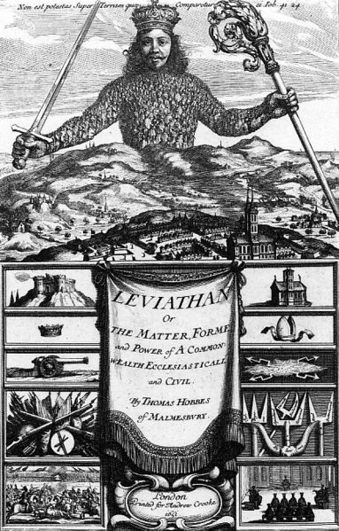 The title page of Thomas Hobbes' Leviathan