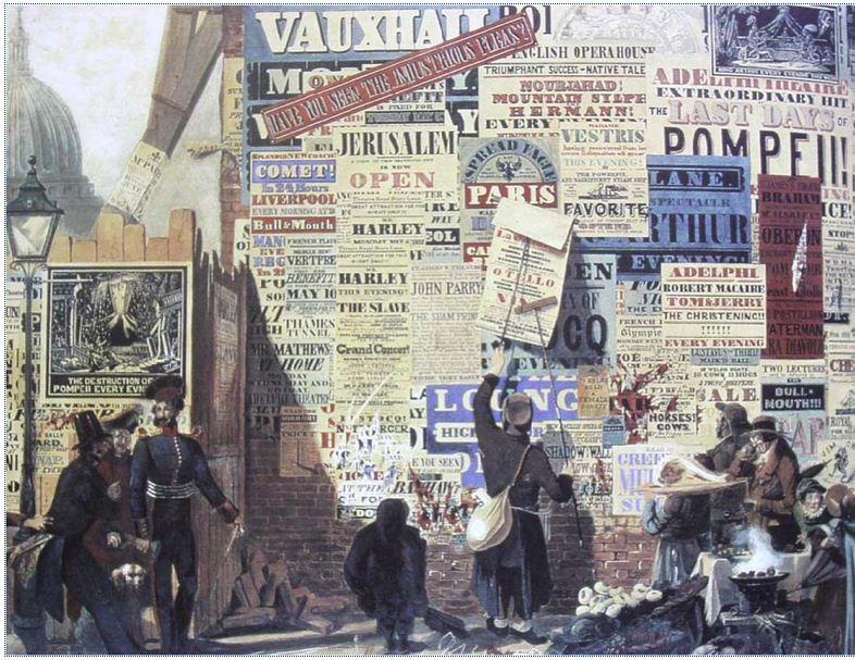 "London Street Scene," Parry, 1850s