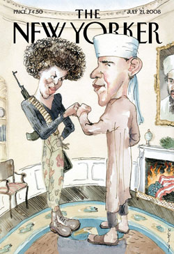 New Yorker Cover Satirizing Barack and Michelle Obama