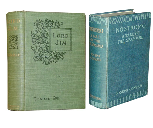 First Edition covers of Lord Jim and Nostromo