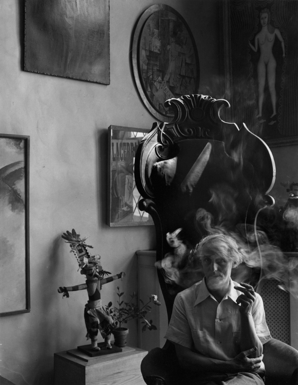 A photographic portrait of Max Ernst.