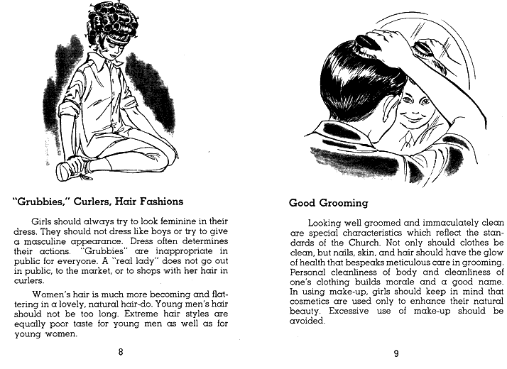 Page of the text prohibiting "grubby fashion."