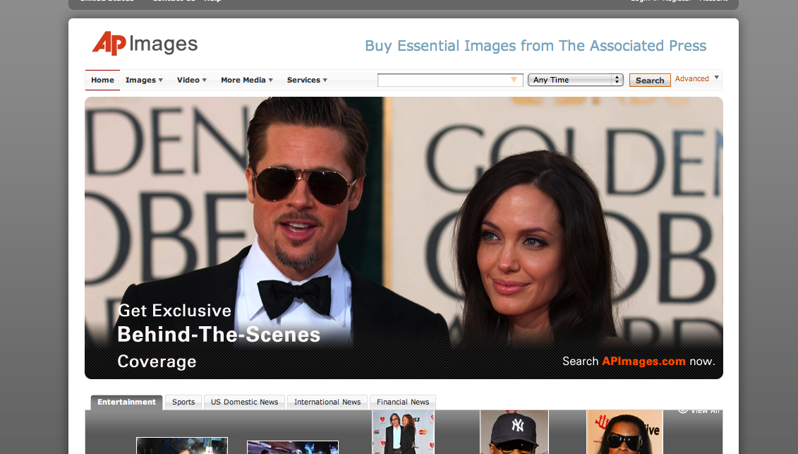 Screen shot of AP images