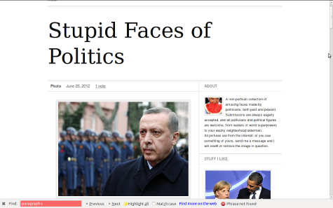 screenshot of stupid faces of politics