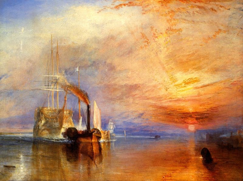 The Fighting Téméraire tugged to her last Berth to be broken by J. M. W. Turner, 1838