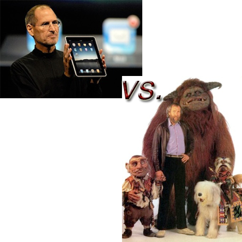 Jobs with iPad opposed to Henson with creatures