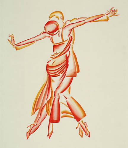 Figures of dancers for Palais Royal Cabaret, 1922.