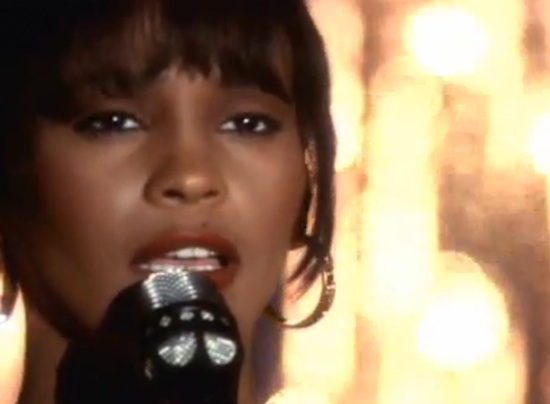 Whitney Houston in her video for "I Will Always Love You"