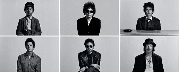 Six different actors who play Bob Dylan in Tod Haynes new film