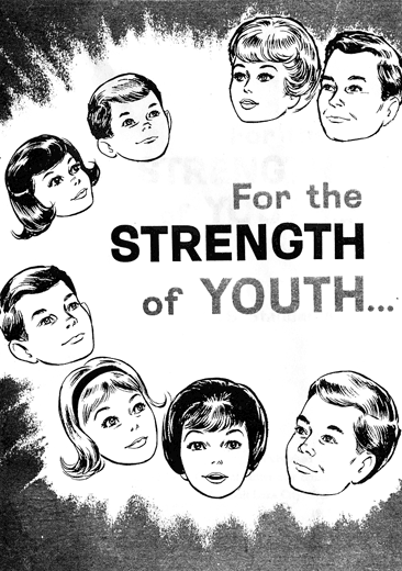 The title page of the 1965 pamplet "For the Strength of Youth."