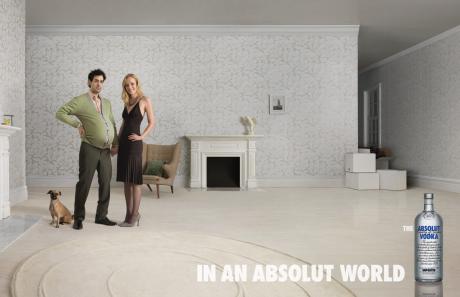 Absolut ad featuring a pregnant man