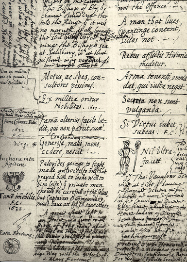 An early-modern commonplace book page