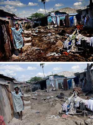 Retouched and Un-Retouched photos of Haiti