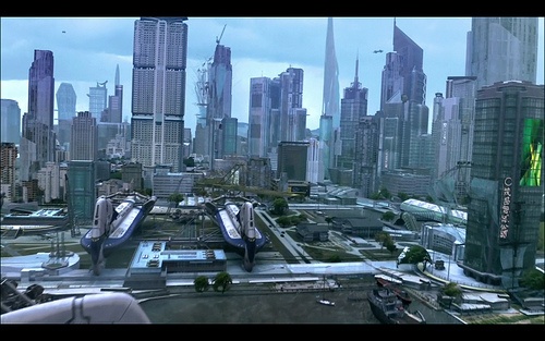 Caprica: Some CGI, but mostly Vancouver Skyline