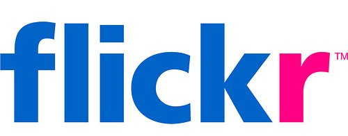 Flickr Logo: with blue and pink letters