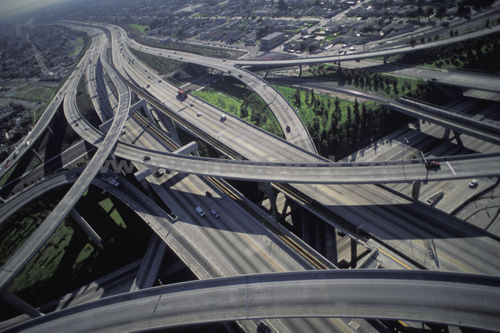 Los Angeles Multilane Freeway Interchange