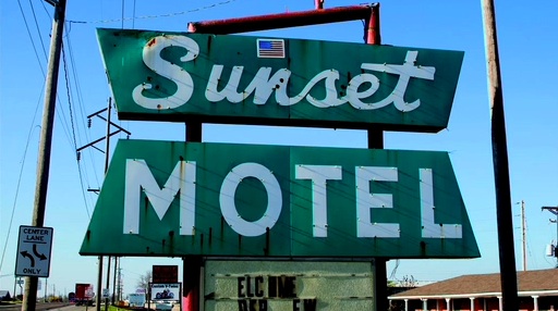 sunset motel sign