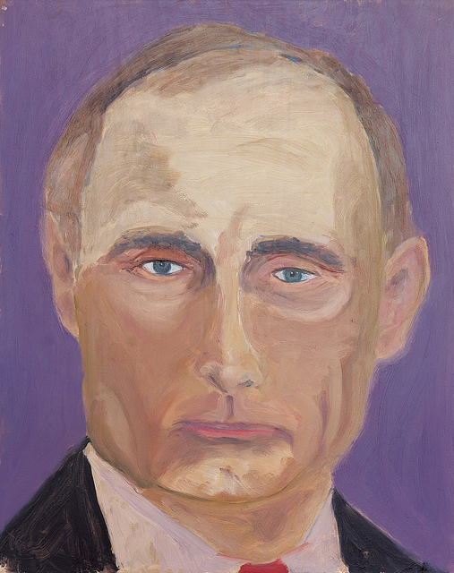 Portrait of Vladimir Putin, as painted by George W. Bush