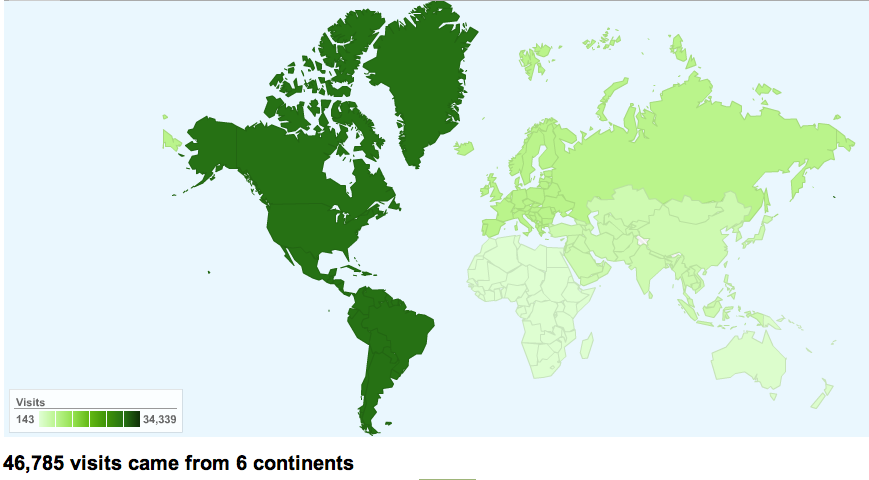 map of viz readership world-wide