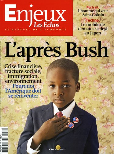 Cover of April issue of French magazine Enjeux